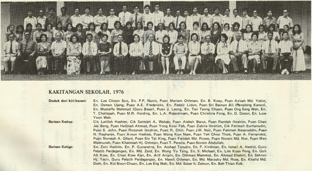 Kakitangan Sekolah Ampang 1976