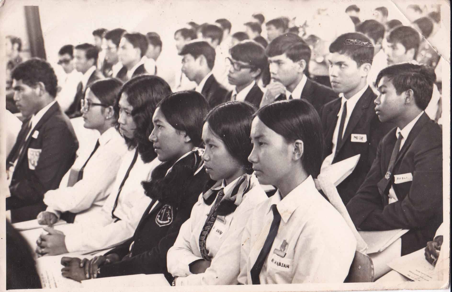 1973 abdul rahman dam mior rosli wakil ARBS di perhimpunan ketua dan pengawas sekolah2 menegah di selangor di aminuddin baki