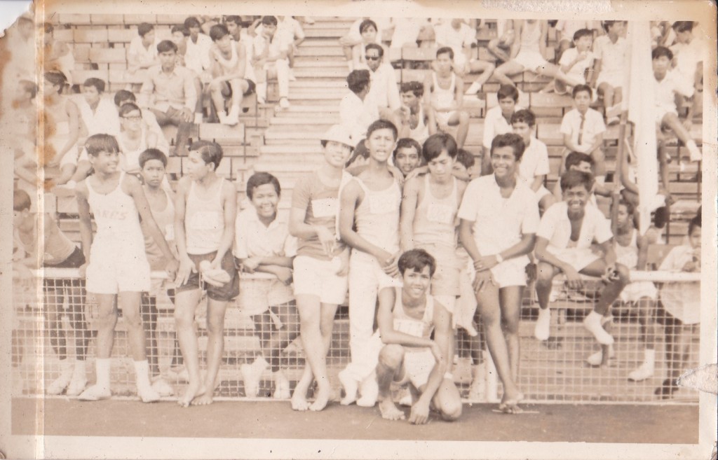 Sportsday 1971 me, Aris Mahmud, Brother mior Roslan and squatting Abdul Kadir